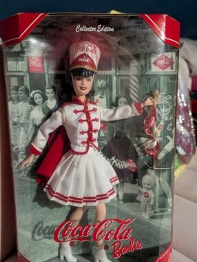 Coca Cola Collector Edition Red and White Majorette Band Doll